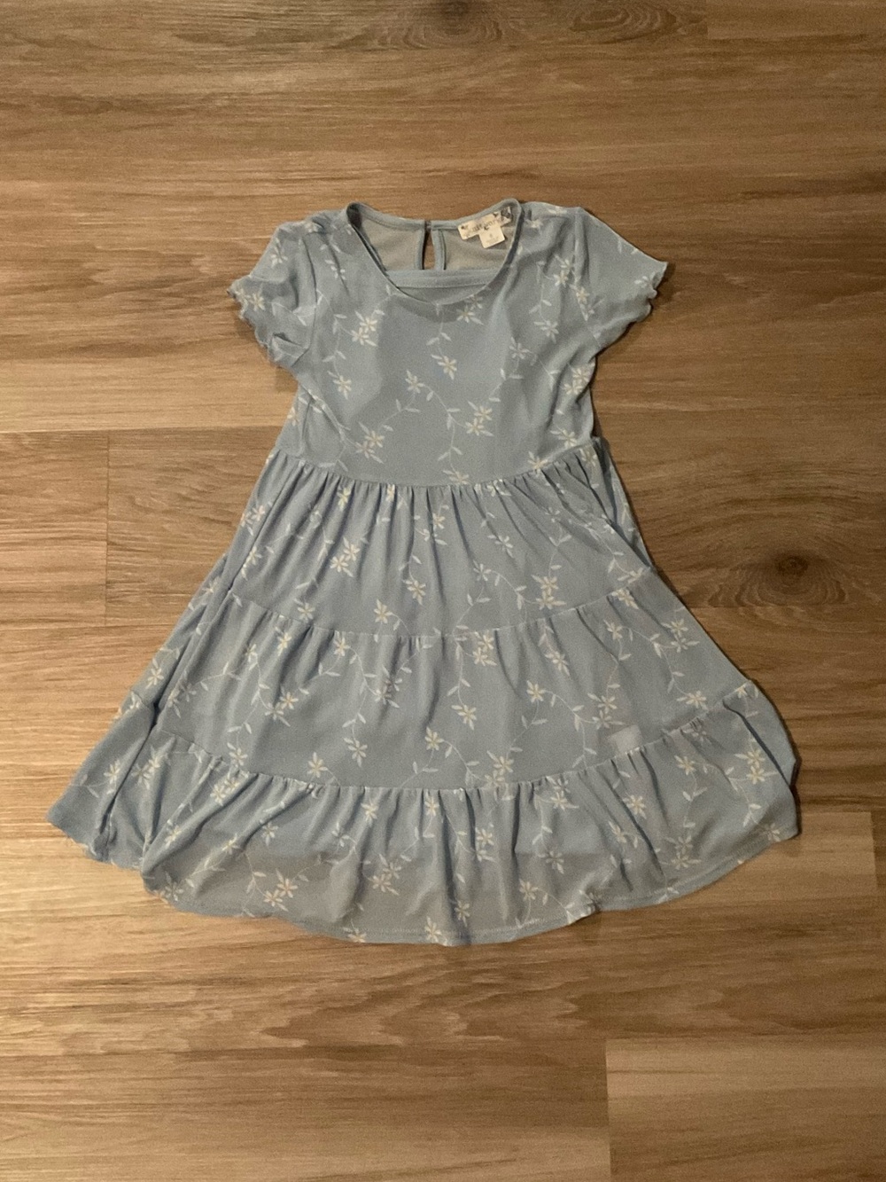 Knitworks | Light Blue Floral Tiered Dress